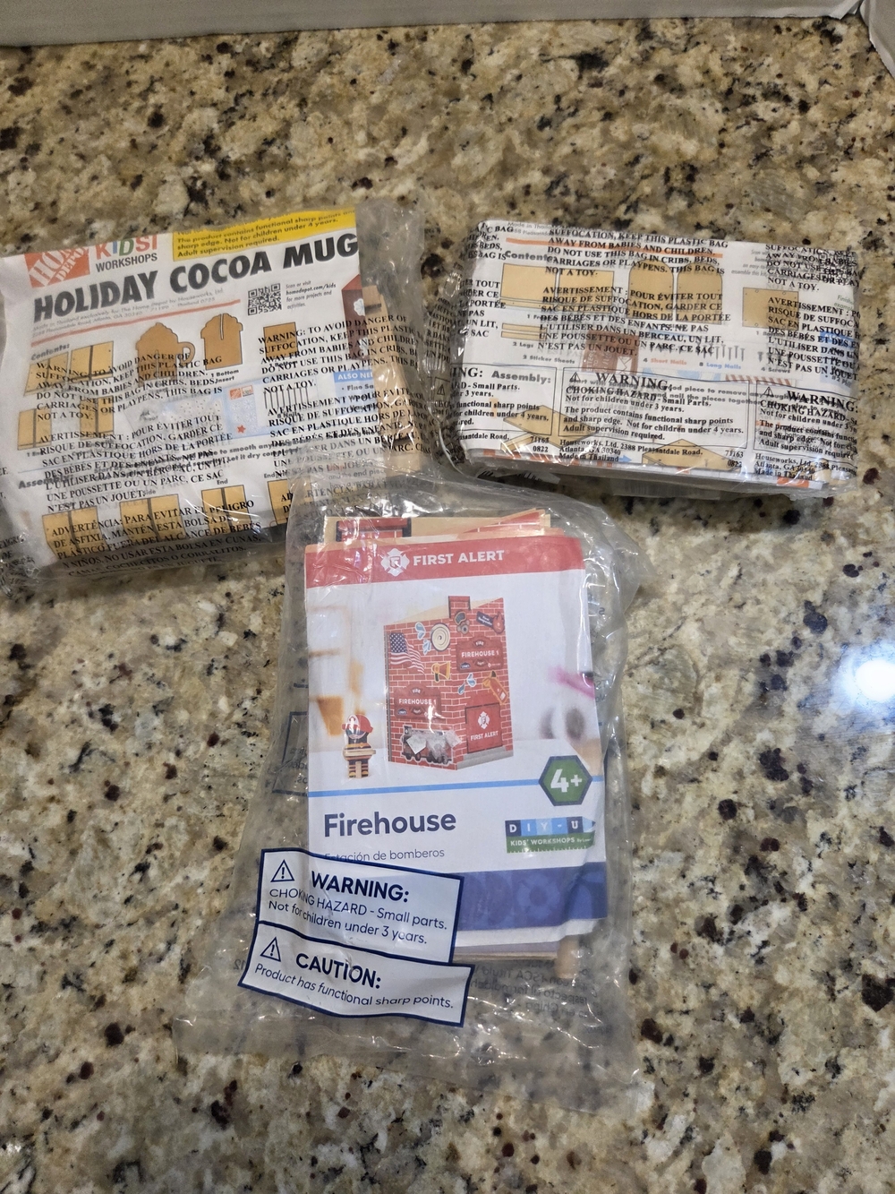 Lot of 3 Home Depot Lowes Kids Workshop Craft Kits NEW Sealed Pins DIY Wood